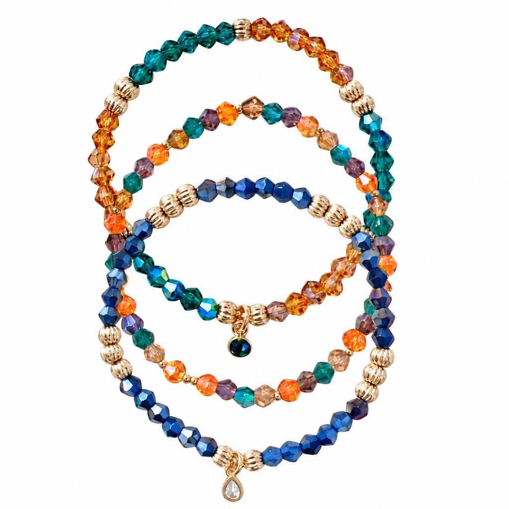 Pulseras con iluminación uniforme y dorado suave